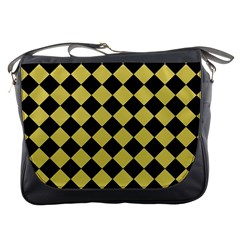 Block Fiesta Black And Ceylon Yellow Messenger Bag by FashionBoulevard