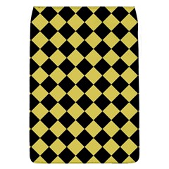 Block Fiesta Black And Ceylon Yellow Removable Flap Cover (l) by FashionBoulevard