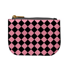 Block Fiesta Black And Flamingo Pink Mini Coin Purse by FashionBoulevard