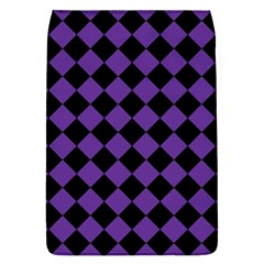 Block Fiesta Black And Imperial Purple Removable Flap Cover (l) by FashionBoulevard