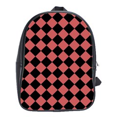 Block Fiesta Black And Indian Red School Bag (Large)