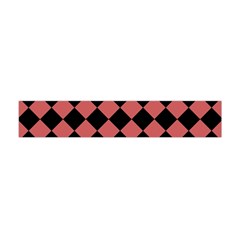 Block Fiesta Black And Indian Red Flano Scarf (Mini)