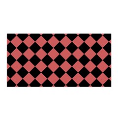 Block Fiesta Black And Indian Red Satin Wrap