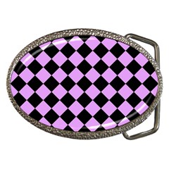 Block Fiesta Black And Lavender Purple Belt Buckles by FashionBoulevard