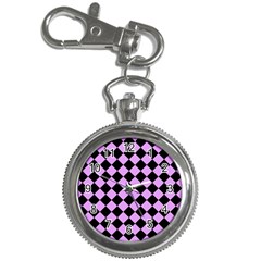 Block Fiesta Black And Lavender Purple Key Chain Watches by FashionBoulevard