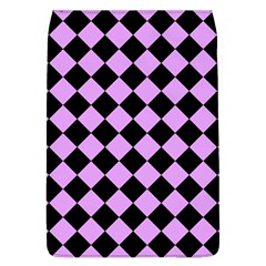 Block Fiesta Black And Lavender Purple Removable Flap Cover (l) by FashionBoulevard