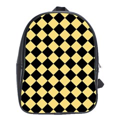 Block Fiesta Black And Mellow Yellow School Bag (large) by FashionBoulevard