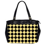 Block Fiesta Black And Mellow Yellow Oversize Office Handbag (2 Sides) Front