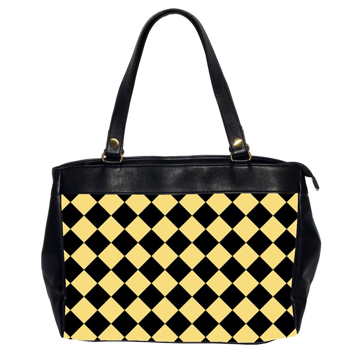 Block Fiesta Black And Mellow Yellow Oversize Office Handbag (2 Sides)