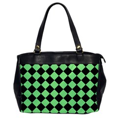 Block Fiesta Black And Mint Green Oversize Office Handbag