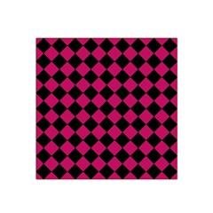 Block Fiesta Black And Peacock Pink Satin Bandana Scarf by FashionBoulevard