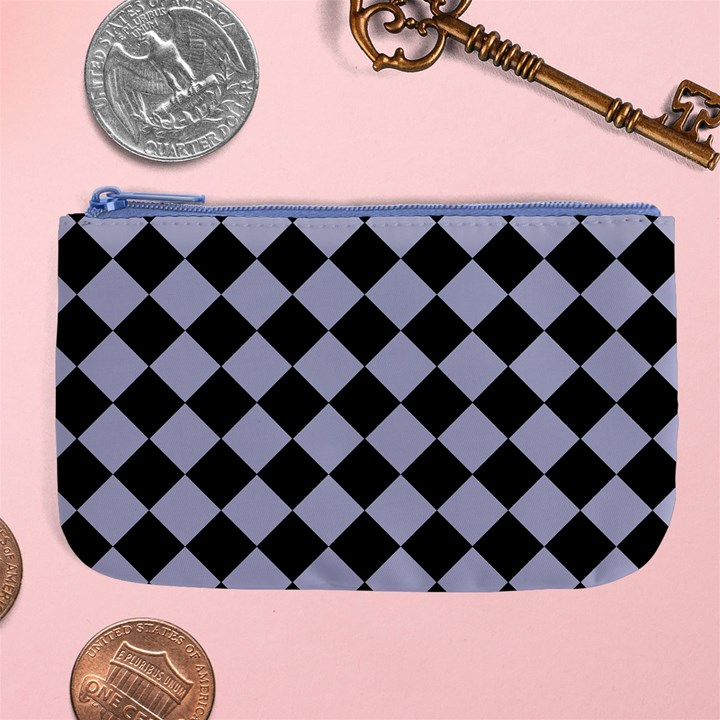 Block Fiesta Black And Silver Grey Large Coin Purse