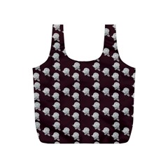 White Rose In Maroon Full Print Recycle Bag (s) by snowwhitegirl