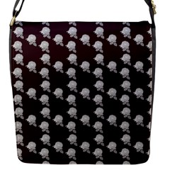 White Rose In Maroon Flap Closure Messenger Bag (s) by snowwhitegirl