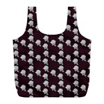 White Rose In Maroon Full Print Recycle Bag (L) Front