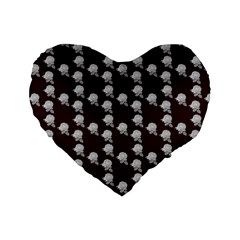 White Rose In Maroon Standard 16  Premium Flano Heart Shape Cushions by snowwhitegirl