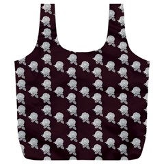 White Rose In Maroon Full Print Recycle Bag (xxxl) by snowwhitegirl