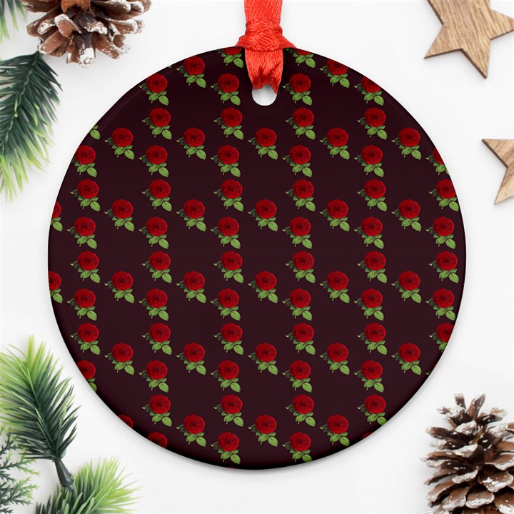 Rose Maroon Ornament (Round)