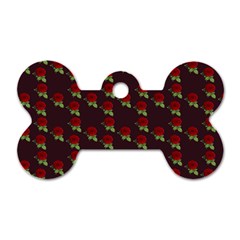 Rose Maroon Dog Tag Bone (two Sides) by snowwhitegirl