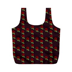 Rose Maroon Full Print Recycle Bag (m) by snowwhitegirl