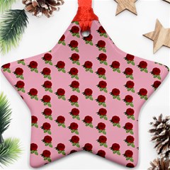 Rose In Pink Ornament (star) by snowwhitegirl