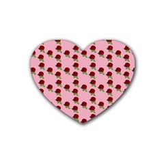 Rose In Pink Heart Coaster (4 Pack)  by snowwhitegirl