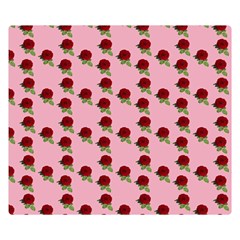 Rose In Pink Double Sided Flano Blanket (small)  by snowwhitegirl