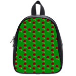 Rose In Green School Bag (Small) Front