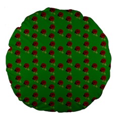 Rose In Green Large 18  Premium Flano Round Cushions by snowwhitegirl