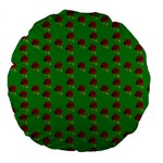 Rose In Green Large 18  Premium Flano Round Cushions Front