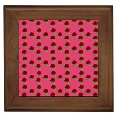 Rose In Mexican Pink Framed Tile