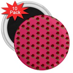 Rose In Mexican Pink 3  Magnets (10 pack) 