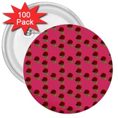 Rose In Mexican Pink 3  Buttons (100 pack) 