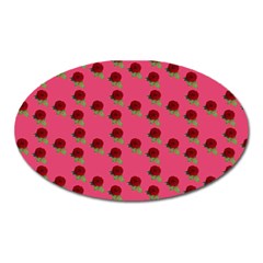 Rose In Mexican Pink Oval Magnet