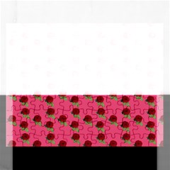 Rose In Mexican Pink Rectangular Jigsaw Puzzl