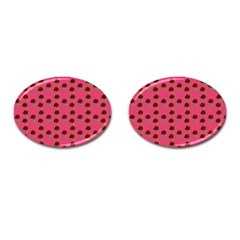 Rose In Mexican Pink Cufflinks (Oval)