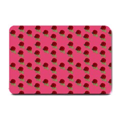 Rose In Mexican Pink Small Doormat  by snowwhitegirl