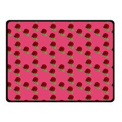 Rose In Mexican Pink Double Sided Fleece Blanket (Small) 