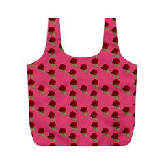 Rose In Mexican Pink Full Print Recycle Bag (m) by snowwhitegirl