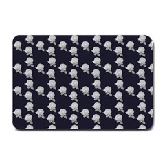 White Rose In Blue Small Doormat 