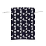 White Rose In Blue Lightweight Drawstring Pouch (L) Front