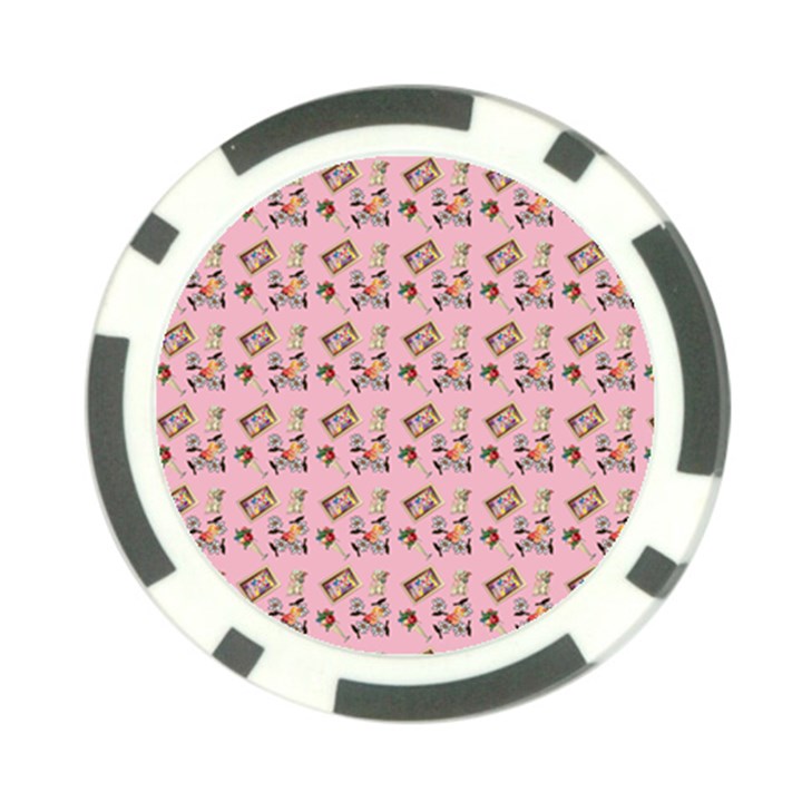 Robin Art Pink Pattern Poker Chip Card Guard