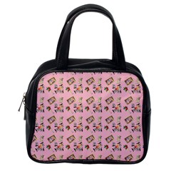 Robin Art Pink Pattern Classic Handbag (one Side) by snowwhitegirl