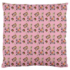 Robin Art Pink Pattern Large Cushion Case (two Sides) by snowwhitegirl