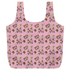 Robin Art Pink Pattern Full Print Recycle Bag (xl) by snowwhitegirl