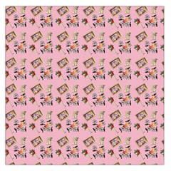 Robin Art Pink Pattern Large Satin Scarf (square) by snowwhitegirl