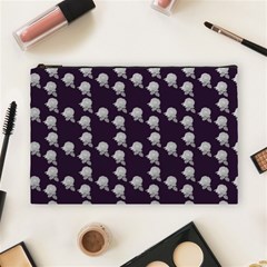 White Rose In Purple Cosmetic Bag (large)