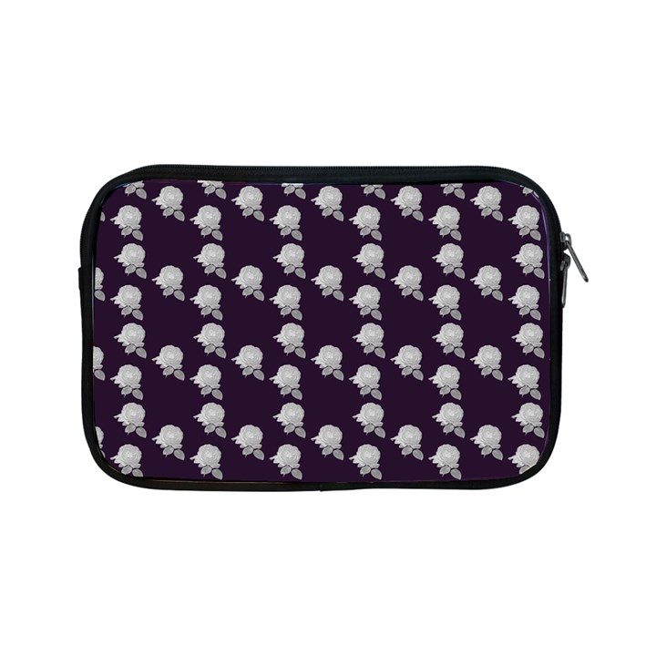 White Rose In Purple Apple iPad Mini Zipper Cases