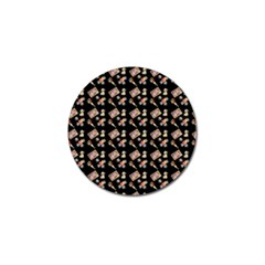 Robin Art Black Pattern Golf Ball Marker (4 pack)