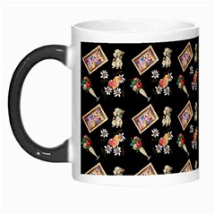 Robin Art Black Pattern Morph Mugs by snowwhitegirl